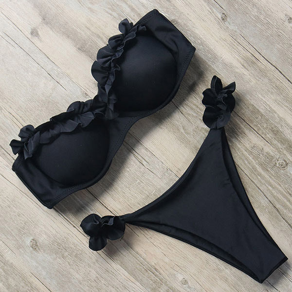 Drune | Push-Up-Bikini-Set mit Rüschen für Damen