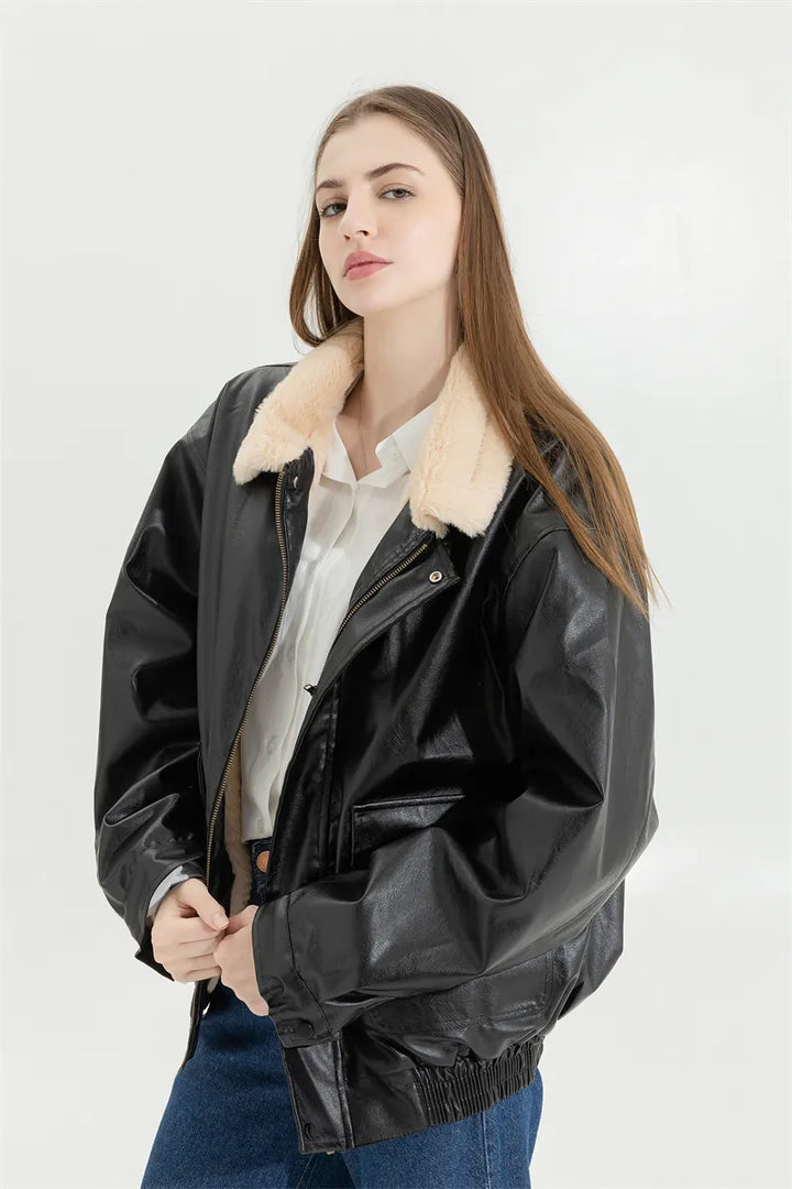 Drune | Leder Winterjacke - Vintage & Stilvoll