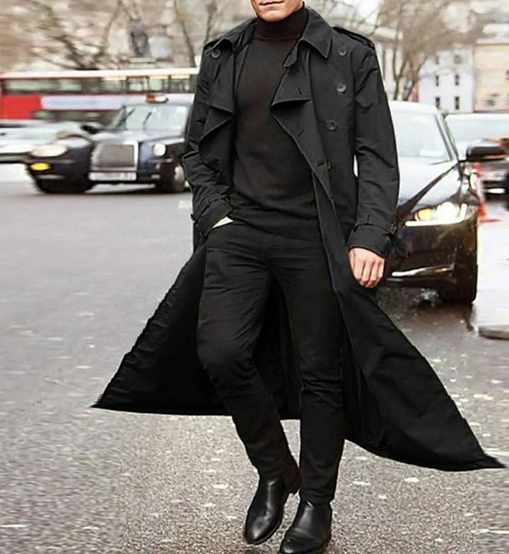 Drune | Trenchcoat Mit Gekerbtem Revers Und Taschen Für Herren