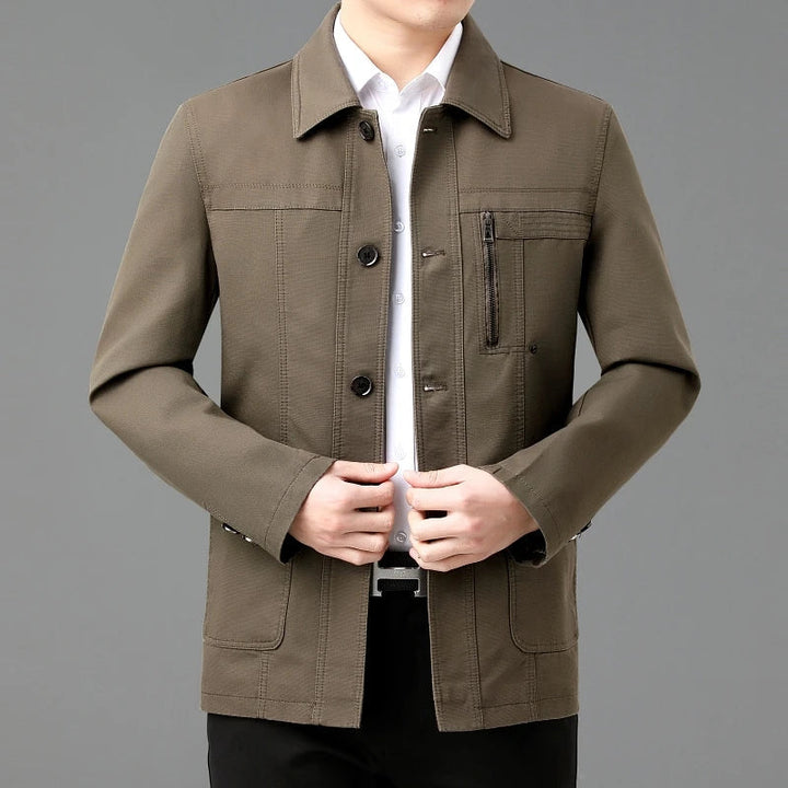 Drune | Baumwolljacke mit bedrucktem Innenfutter - Jens