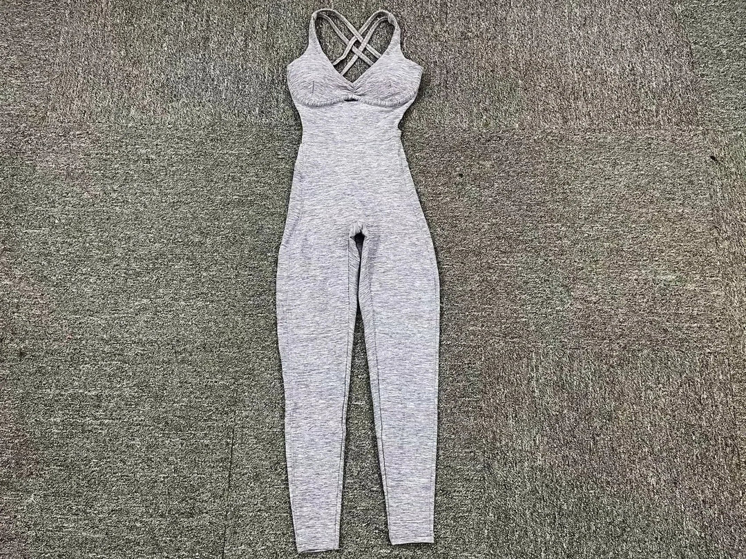 Drune | Sportlicher Jumpsuit Frauen Sportbekleidung Push-Up Gym Set Frauen Fitness Overall Lycra Sport Outfit für Frauen Sportbekleidung Yoga Kleidung Pink