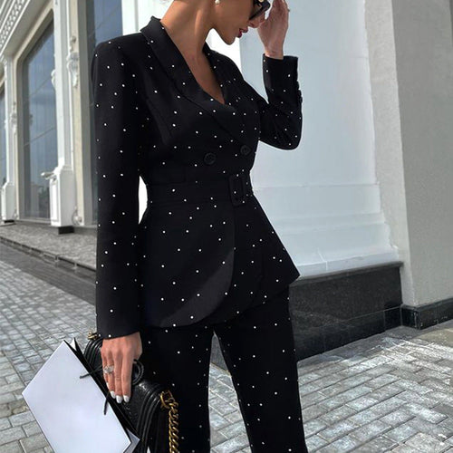 Drune | Blazer mit Punkte-Design in taillierter Form