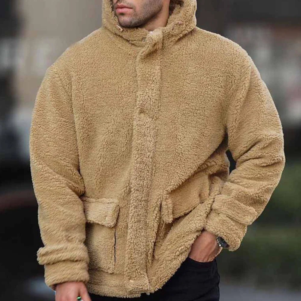 Drune | Bequeme Teddyfell-Kapuzenjacke Für Männer