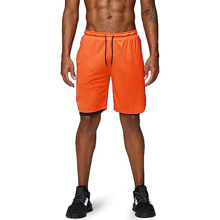 Drune | Herren 2 in 1 Laufshorts Schnelltrocknend Für Sport Und Training Selfico
