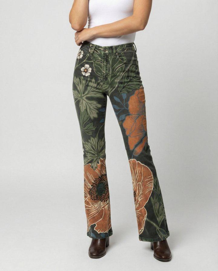 Damen Denim Flared Jeans mit Trendigem Schnitt & Hoher Passform | Drune