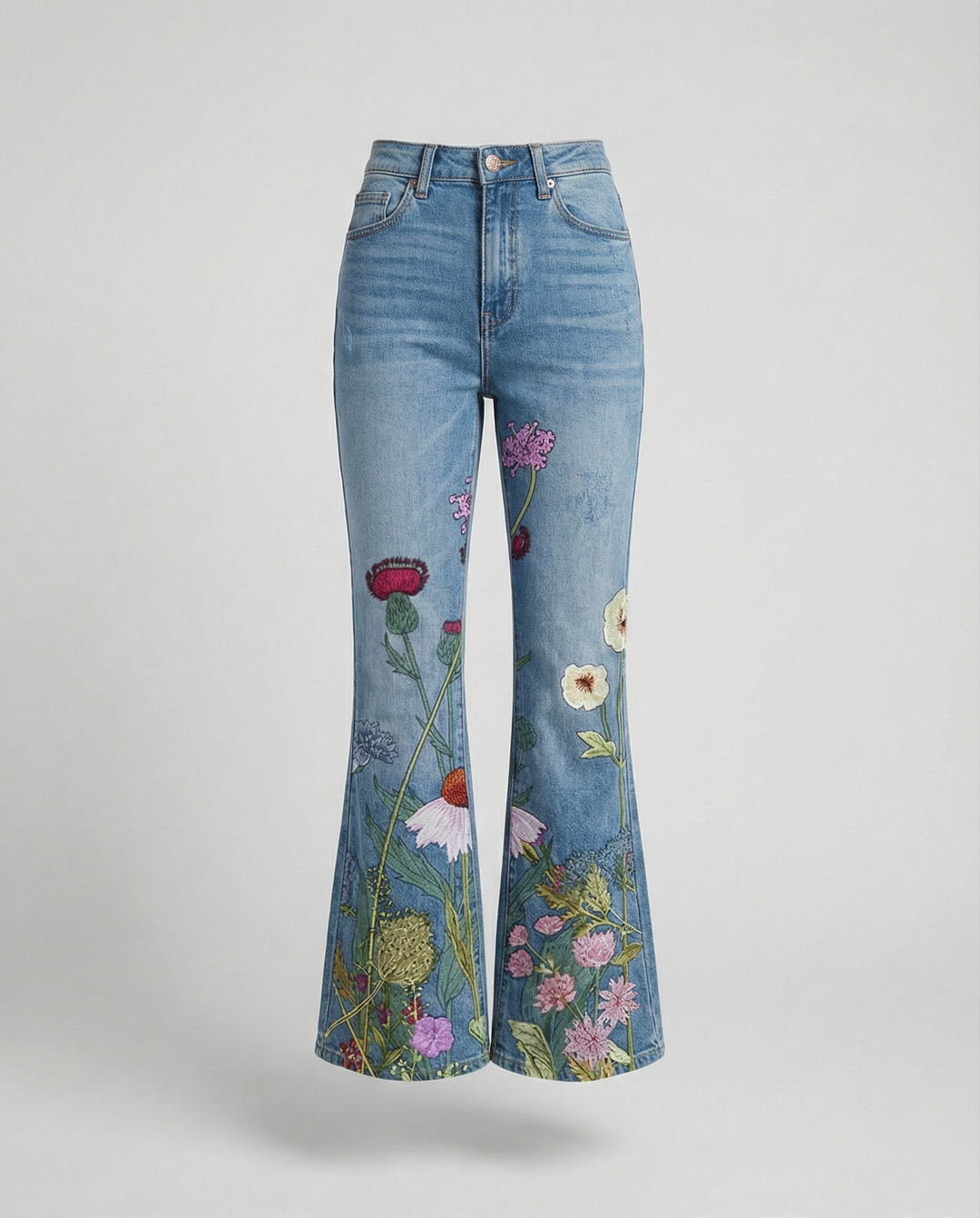 Damen Denim Flared Jeans mit Trendigem Schnitt & Hoher Passform | Drune