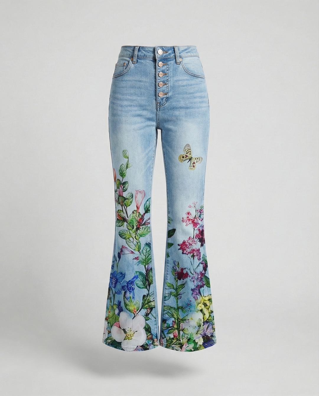 Damen Denim Flared Jeans mit Trendigem Schnitt & Hoher Passform | Drune