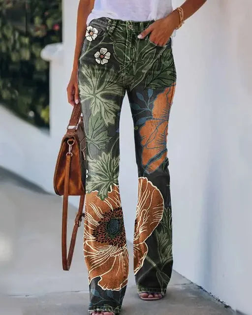 Damen Denim Flared Jeans mit Trendigem Schnitt & Hoher Passform | Drune