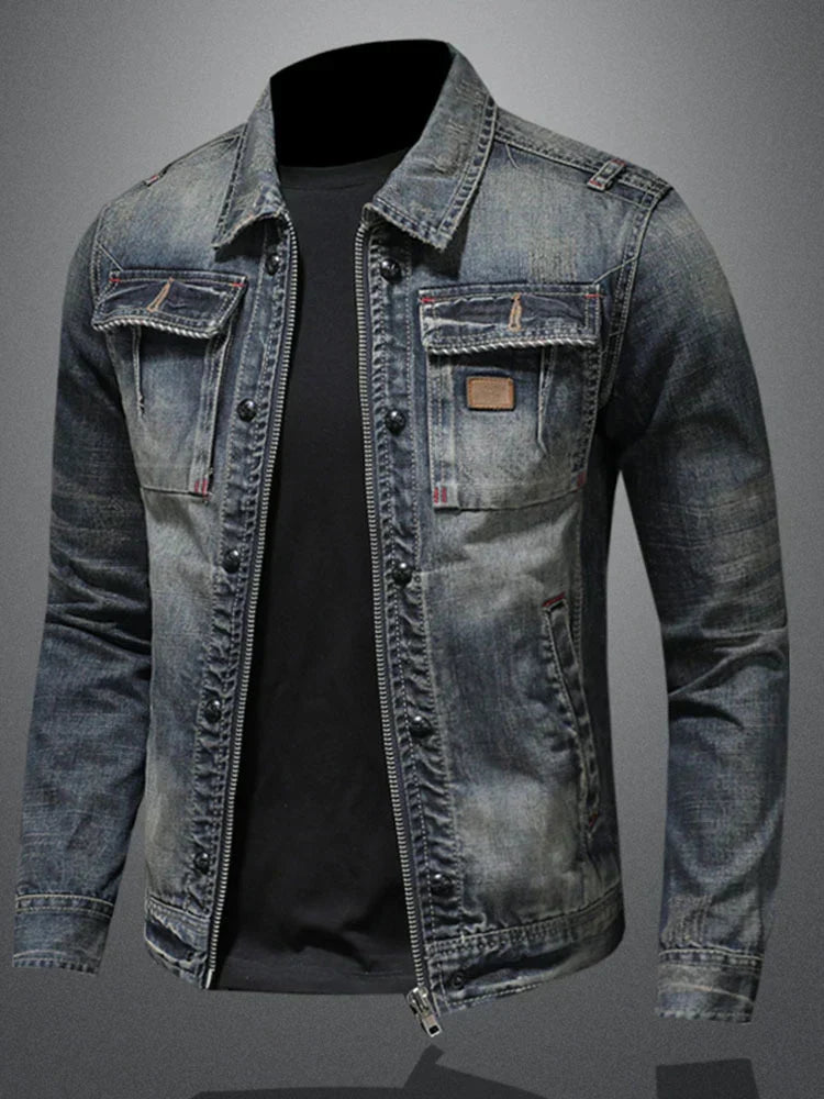 Drune | Midnight Fade Klassische Denimjacke