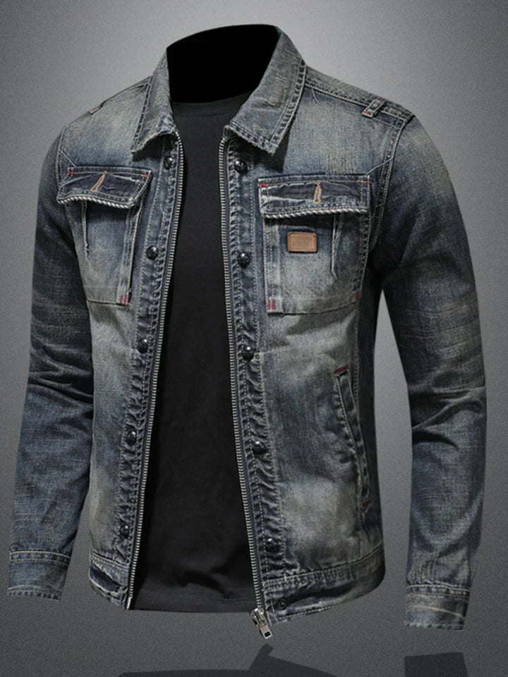 Drune | Midnight Fade Klassische Denimjacke