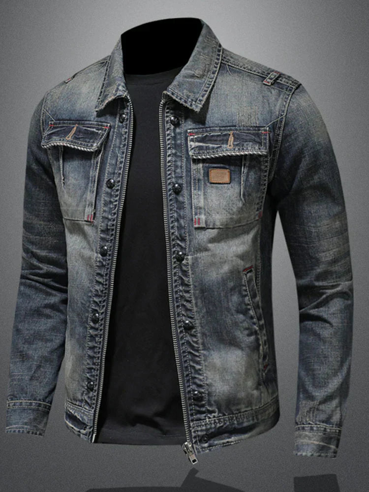 Drune | Midnight Fade Klassische Denimjacke