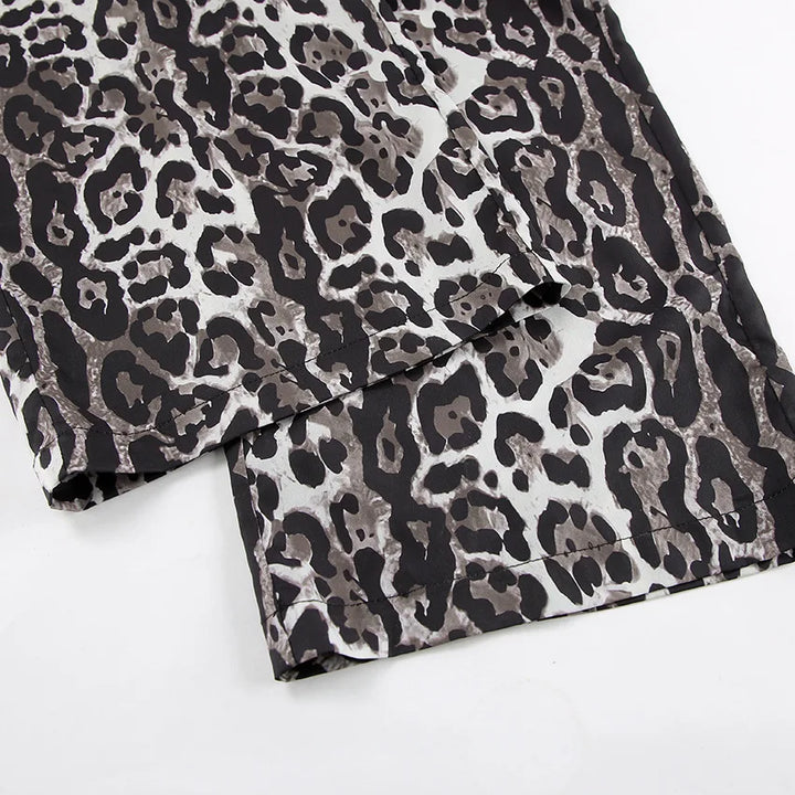 Drune | Weite Hose mit Leopardenmuster