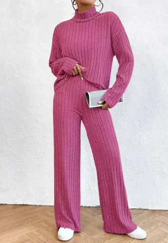 Drune | 2-teiliges strick-set mit rollkragenpullover und hose