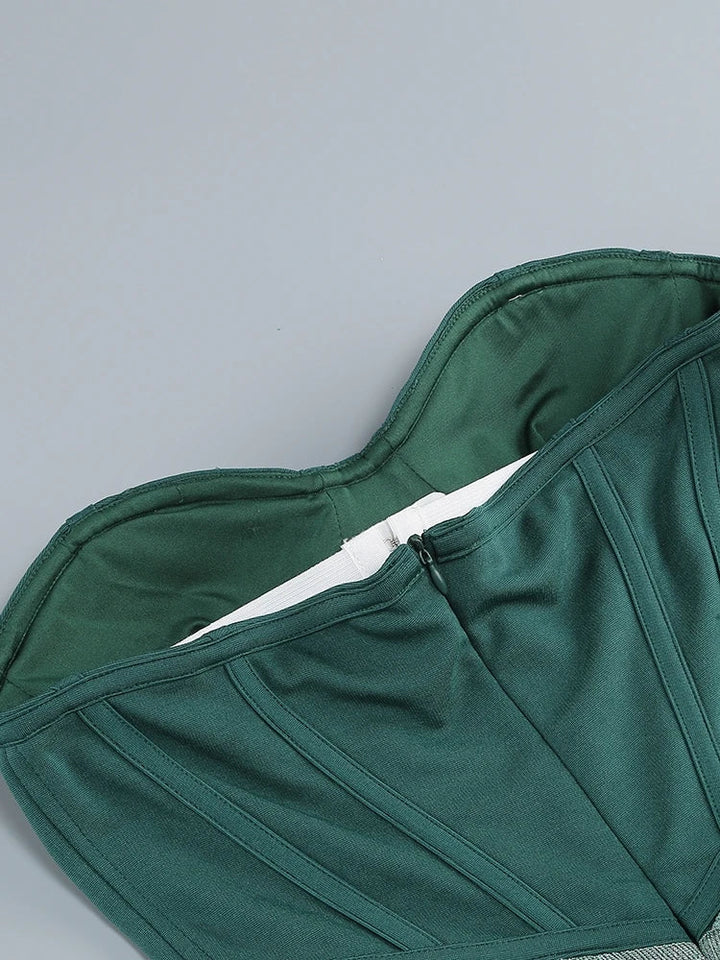 Drune | Glitzer Rückenfrei Abend Maxi Kleid