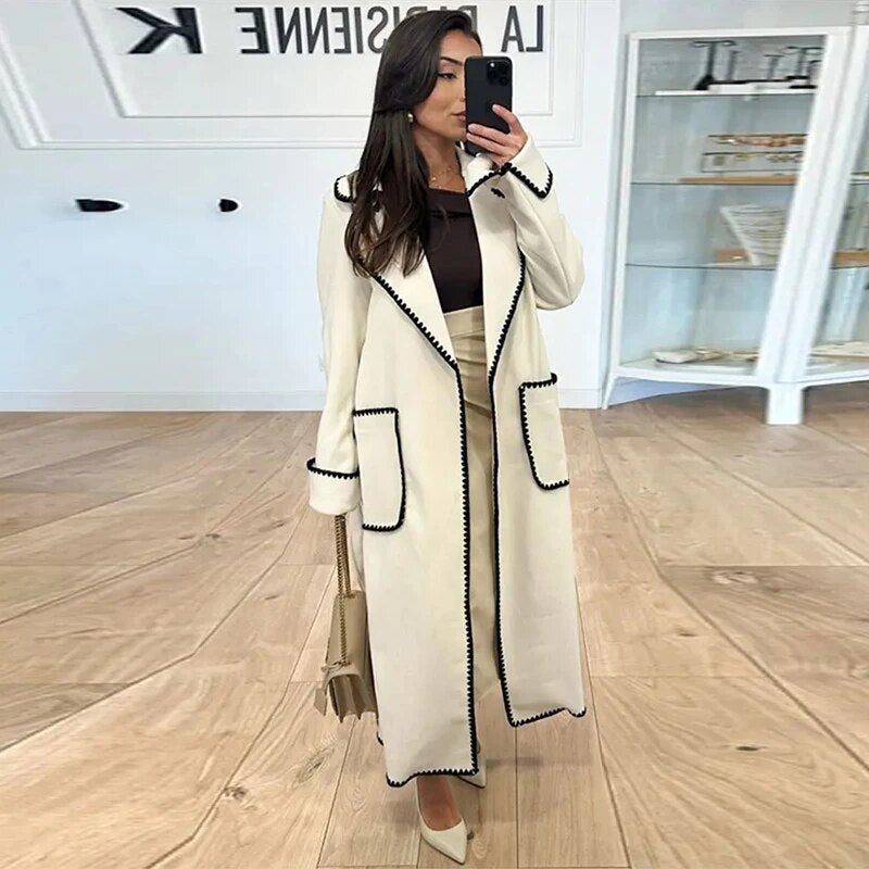 Drune | Kuscheliger Langer Damen-Trenchcoat