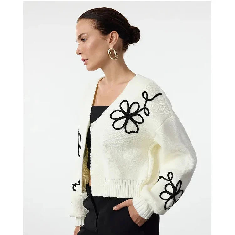 Drune | Eleganter Floral-Cardigan