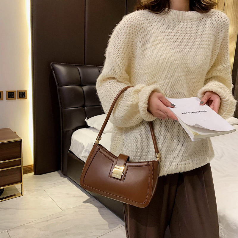 Drune | Stilvolle Schultertasche für Damen - Designer-Handtasche mit Reißverschluss