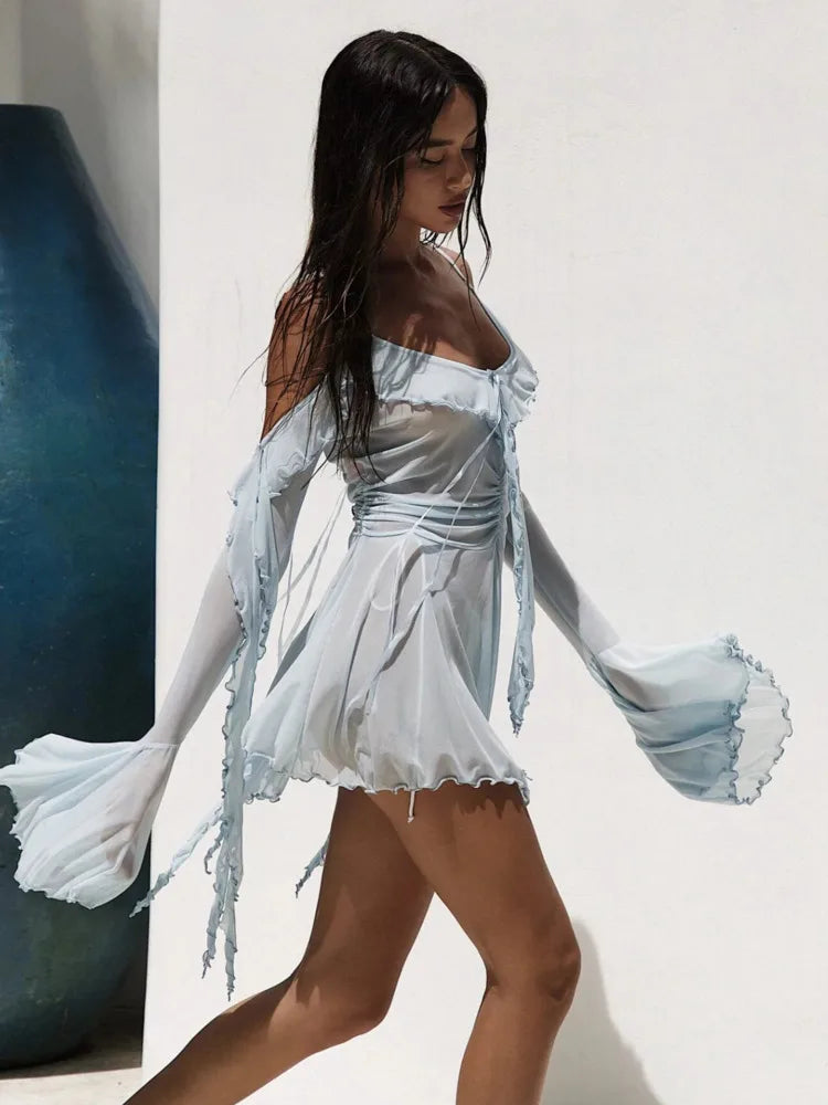 Drune | Langärmliges Durchsichtiges Kleid