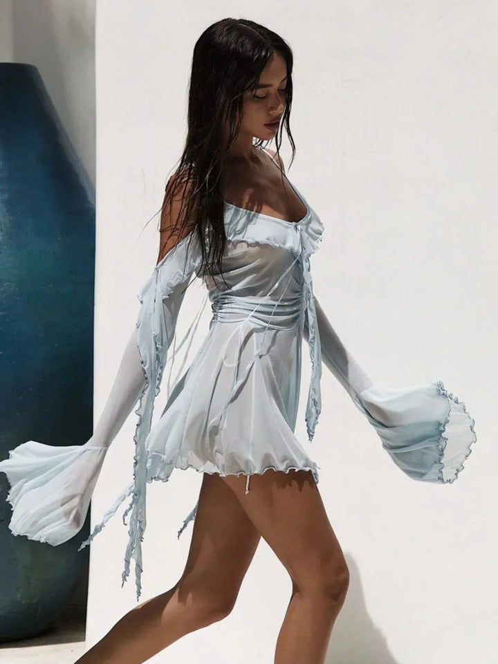 Drune | Langärmliges Durchsichtiges Kleid