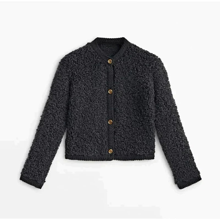 Drune | Teddy Mantel - Oversized Fit - Weicher Fell-Look - Knopfverschluss - Ohne Kragen