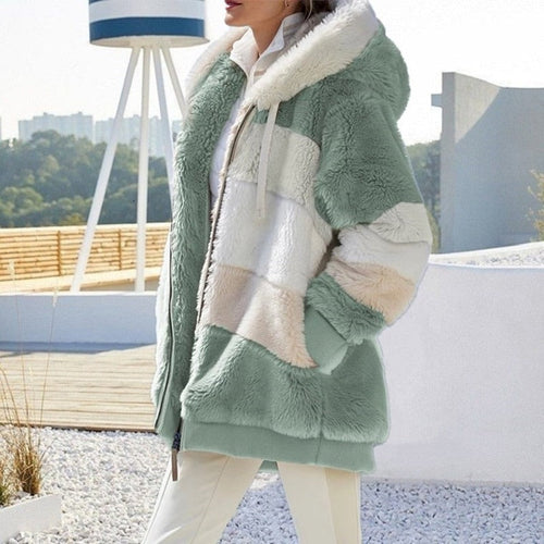 Drune | Plüsch Kapuzenstrickjacke Warm, Weich und Elegant