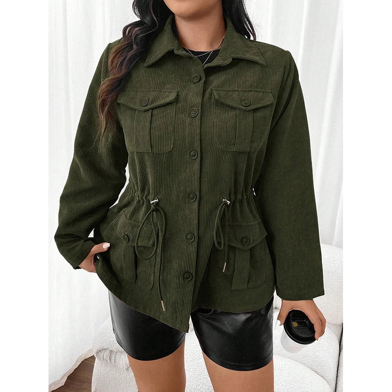 Drune | Warme Cordjacke mit Taschen
