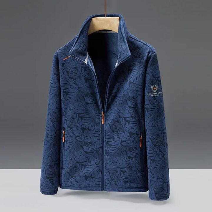 Drune | Fleecejacke Normale Passform Hoher Kragen Reißverschlusstaschen Weiche Textur
