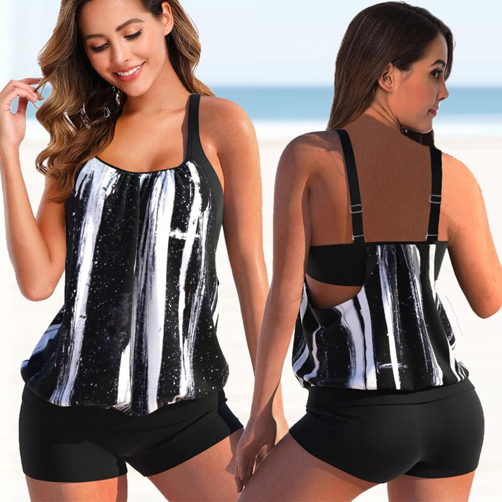 Drune Tankini-Set | Sommerliches zweifarbiges Tankini-Set
