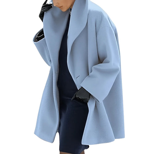 Drune | Damen Oversized Trenchcoat - Mit Drapiertem Kragen