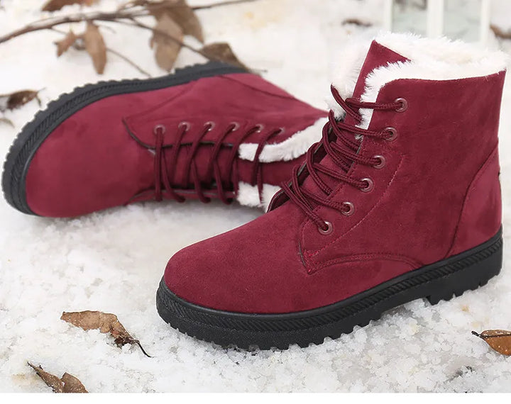 Drune | Winterstiefel - Gefütterte Schnürboots mit Warmfutter & rutschfester Sohle