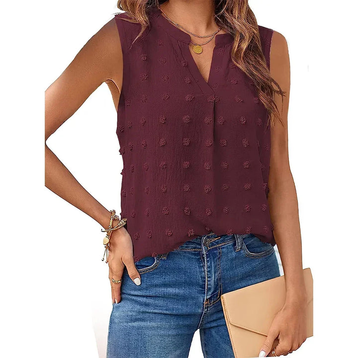 Drune | Damen Tops Sommer Tank Top für Frauen Ohne Ärmel Blusen Frühling Korsett V-Ausschnitt Schöne Legere T-Shirts