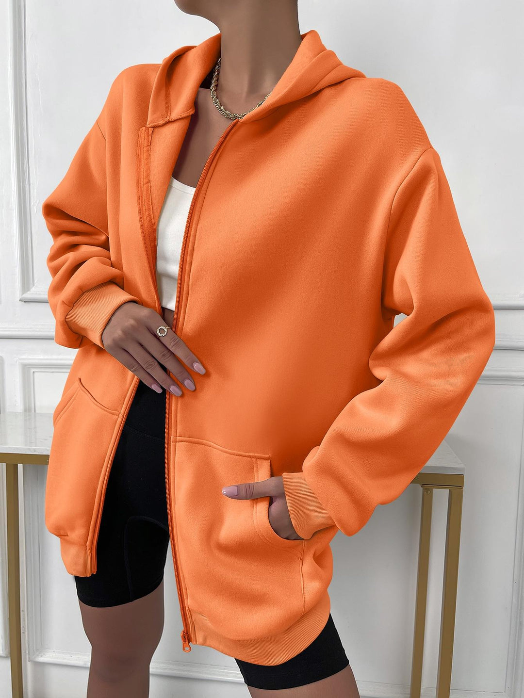 Drune | Vest mit Reißverschluss und Kapuze für Damen