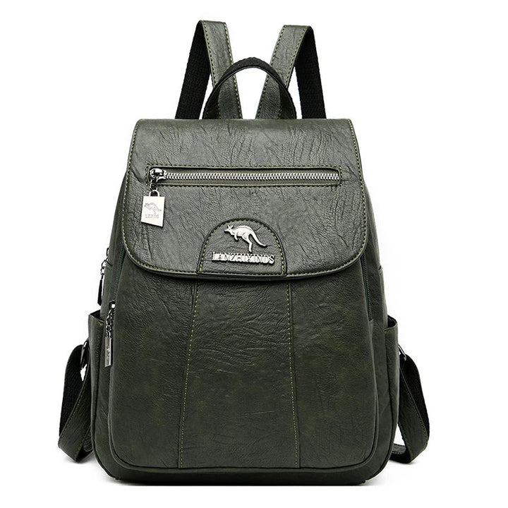 Drune | Großer Leder Rucksack Mit Diebstahlschutz Für Damen