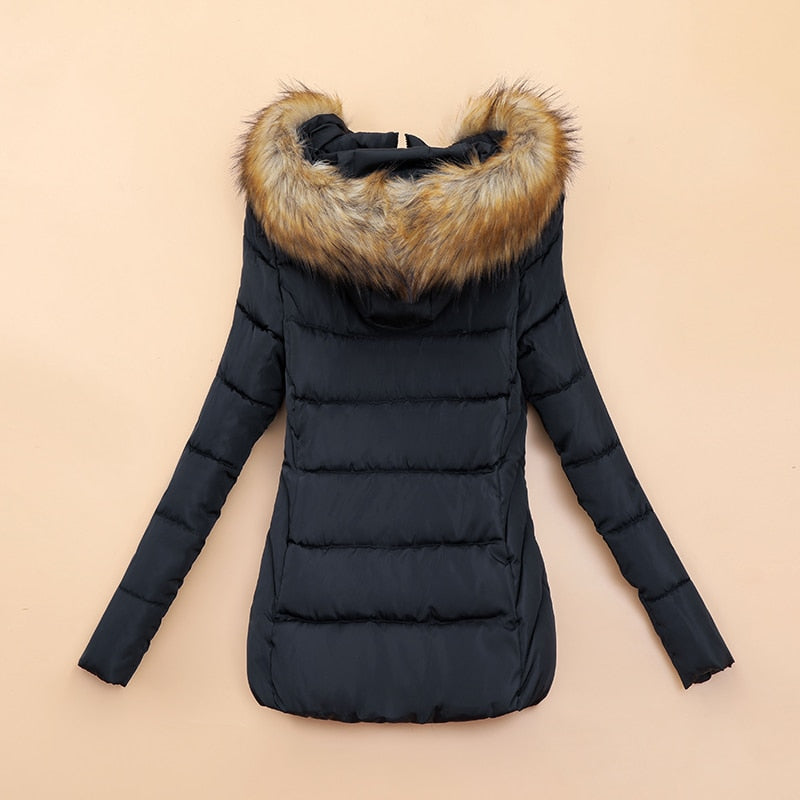 Drune | Winterjacke mit Kunstfellkragen für Damen