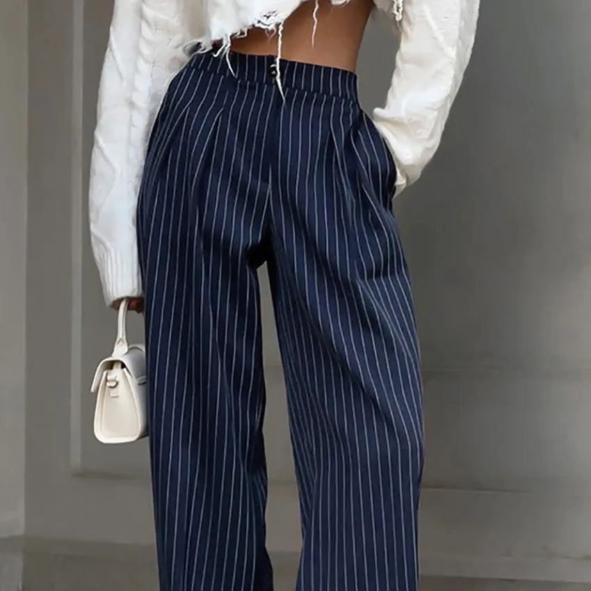 Drune | Gestreifte Stoffhose für Damen