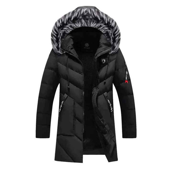 Drune | Herren Winter Lange Parka - Flauschiger Besatz Kapuzen Design