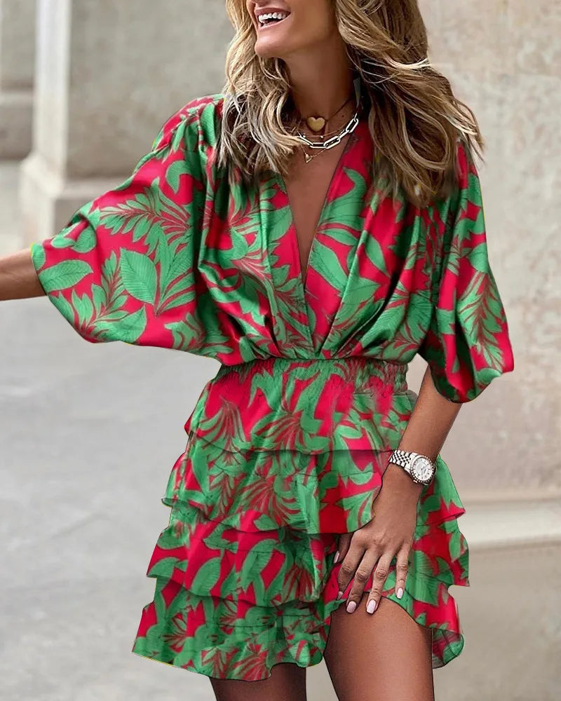 Drune - Stylisches bedrucktes Minikleid