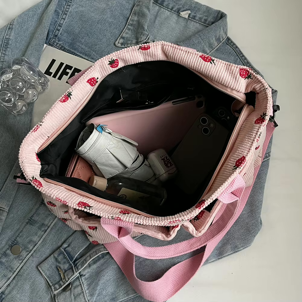 Drune | Erdbeer Cordtasche