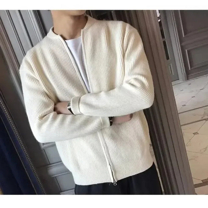 Drune | Einfarbige Strickjacke Für Herren