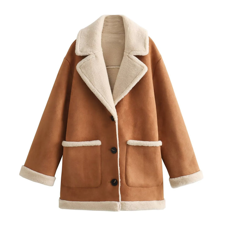 Drune | Shearling-Übermantel