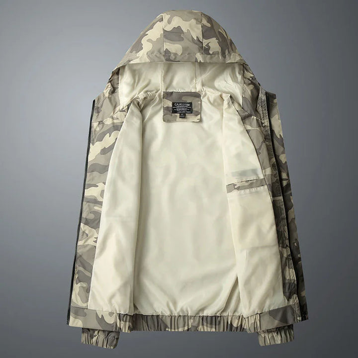 Drune | Herren Camouflage Kapuzenjacke - Lässig