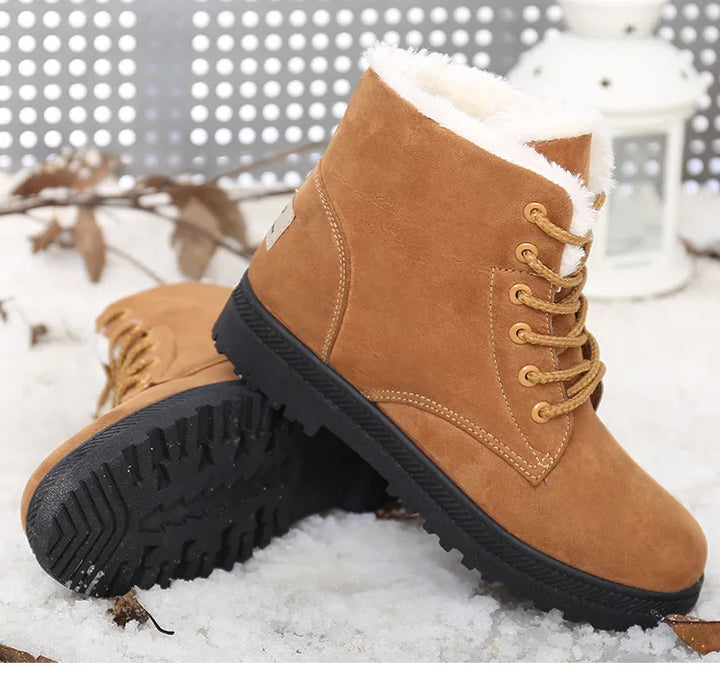 Drune | Winterstiefel - Gefütterte Schnürboots mit Warmfutter & rutschfester Sohle