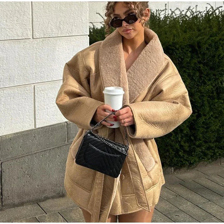 Drune | Winterlederjacke mit Pelz