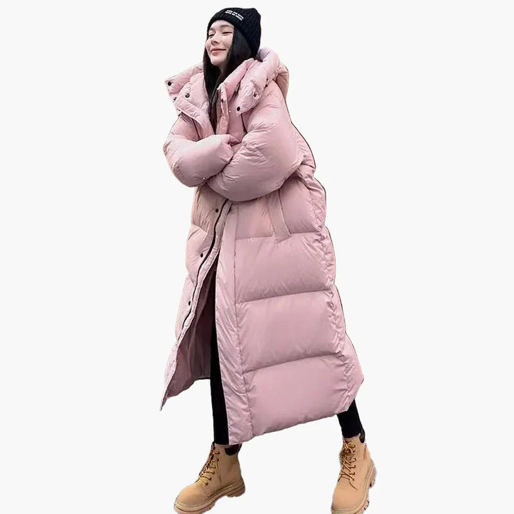 Drune | Lange Pufferjacke mit Kapuze - Entspannter Wintermantel für Alltag und Outdoor