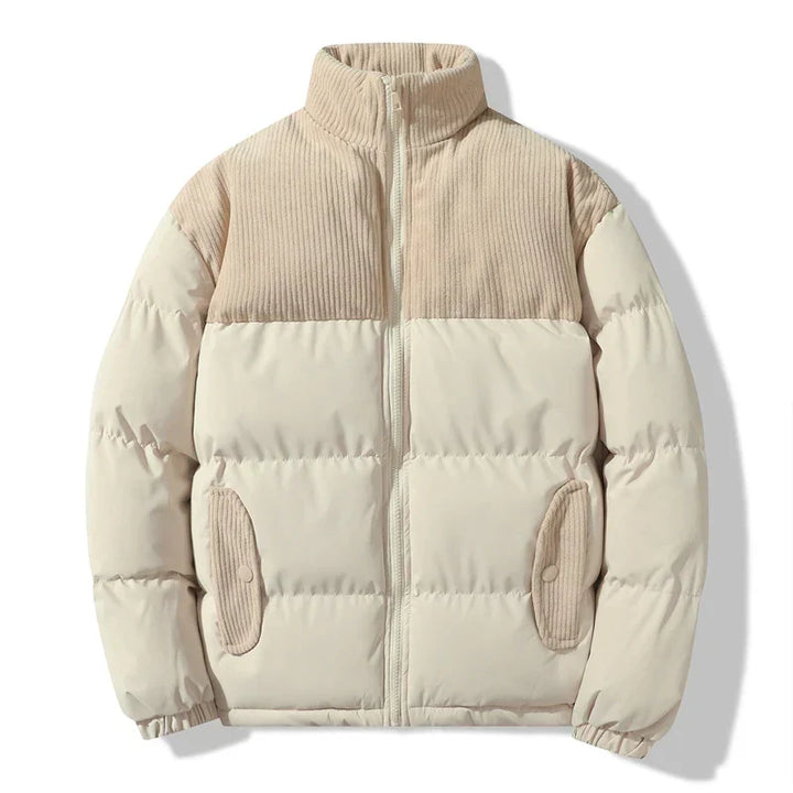 Drune | Unisex gesteppte Jacke mit Details aus kordeligem Samt Aiden