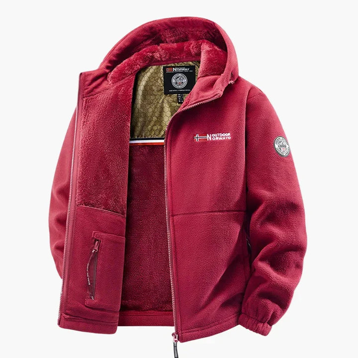 Drune | Outdoor-Fleecejacke mit Kapuze - Skandinavischer Stil für Winter & Freizeit