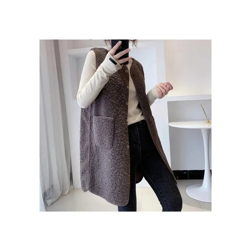 Drune | Eleganter Wollweste mit Taschen Polyester/wolle Minimalistisch, Bequem