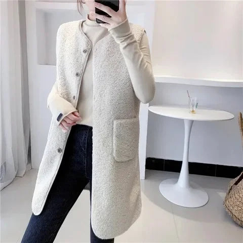 Drune | Eleganter Wollweste mit Taschen Polyester/wolle Minimalistisch, Bequem