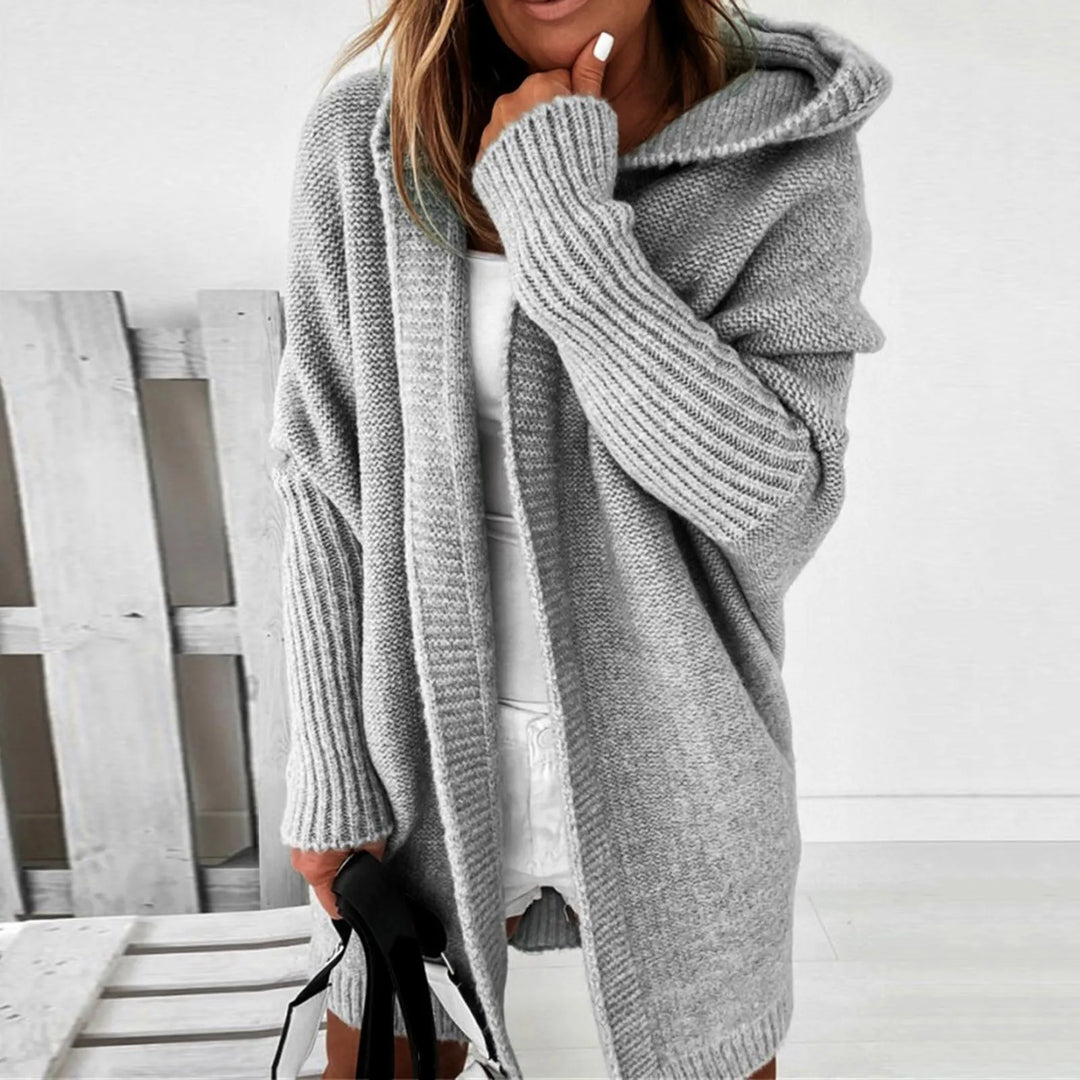 Drune | Oversized Strickmantel mit Kapuze - Cozyfit
