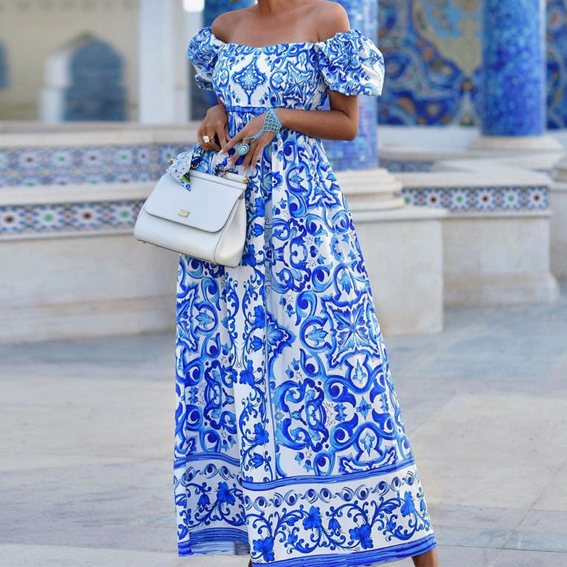 Drune - Elegantes Retro Maxikleid